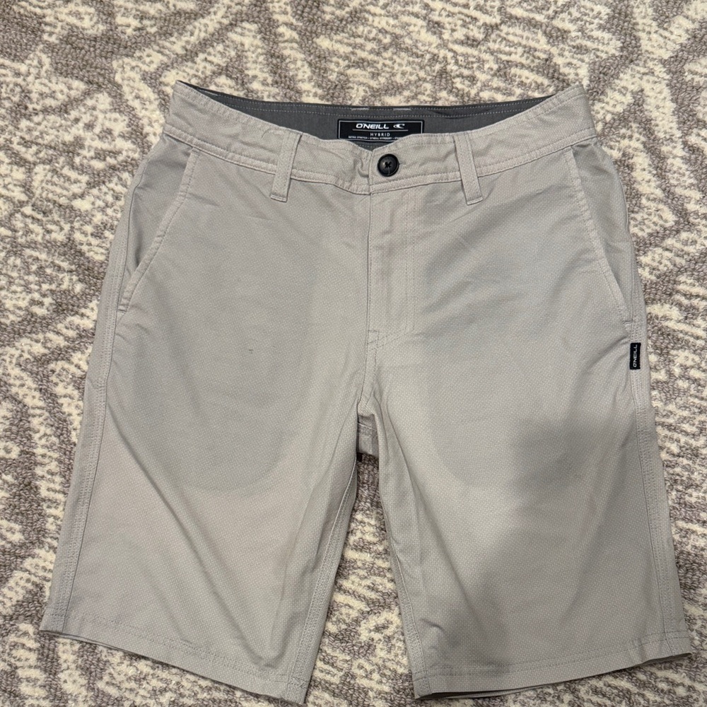 O'Neill Men's Light Gray Flat Front Shorts